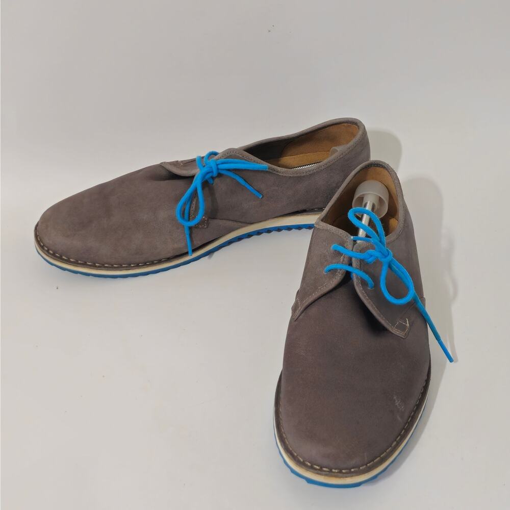Clarks Mens 13292 Nubuck Lace Up Casual Shoes Slate Blue Size 13M